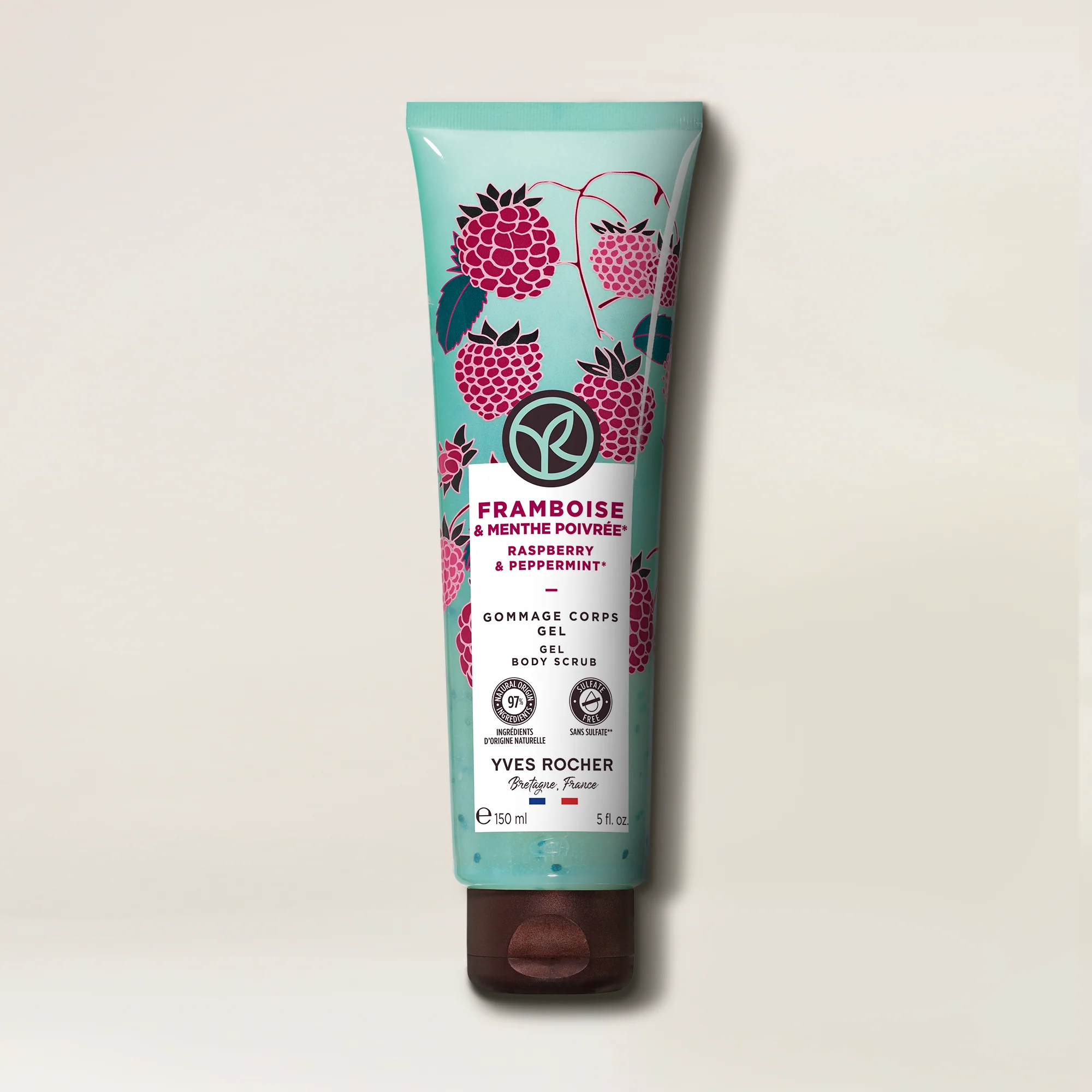 Raspberry & Peppermint Gel Body Scrub Gel - Image 3